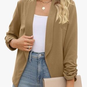 Elegant Tan Women's Blazer